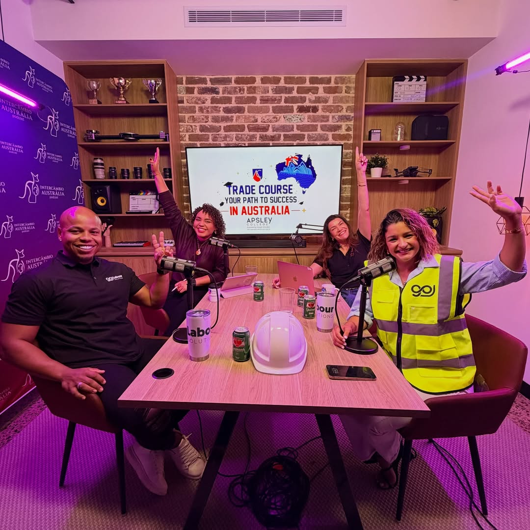 GoLabour podcast recording with the founders and guests